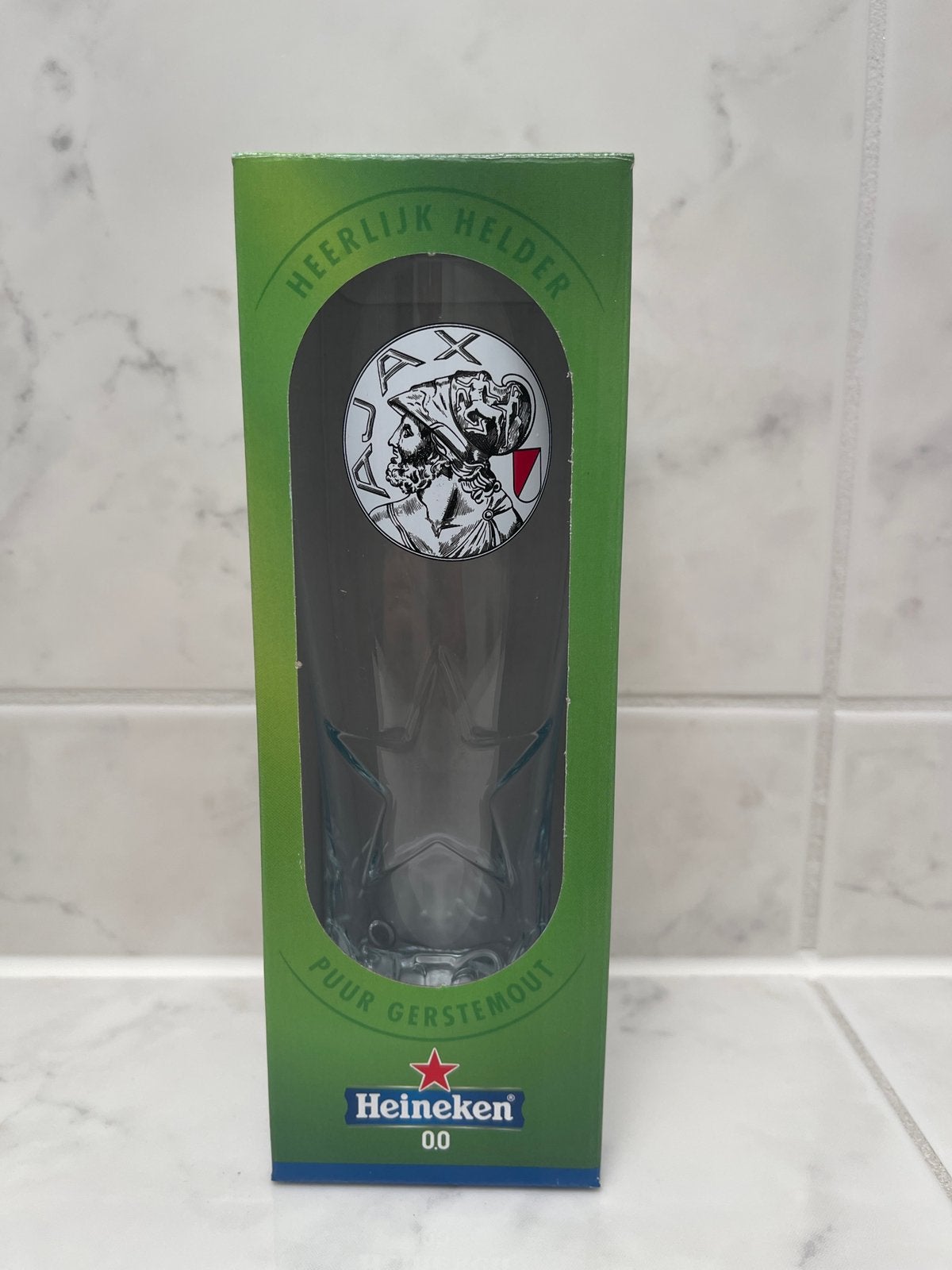 Heineken - Ajax glas | Star glas 0.0 | 25 cl, Verzamelen, Ophalen of Verzenden, Nieuw, Glas of Glazen, Heineken