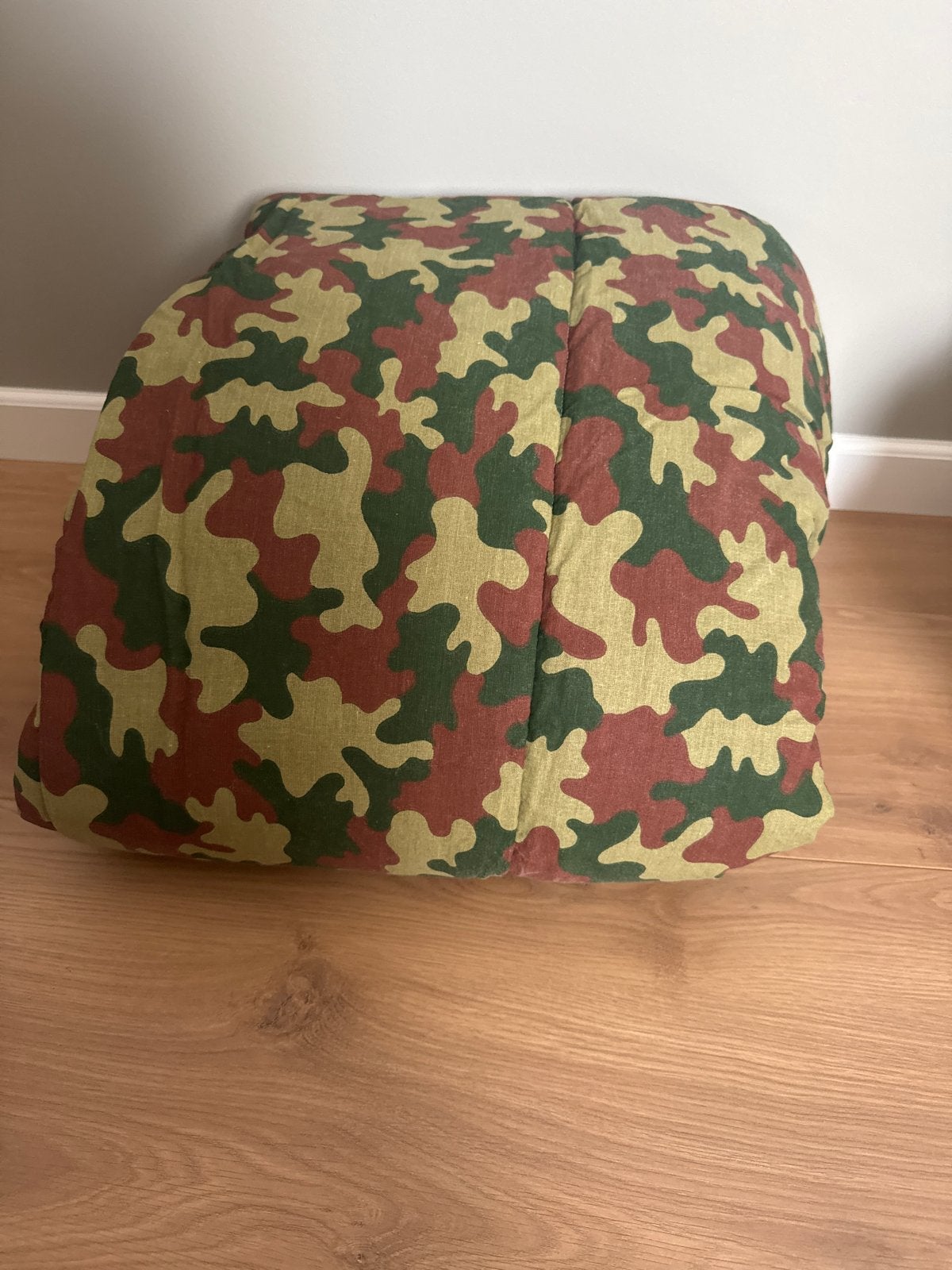 Camouflage deken 1-persoons 100% katoen, Gebruikt, Meerkleurig, Eenpersoonsbed, Ophalen of Verzenden