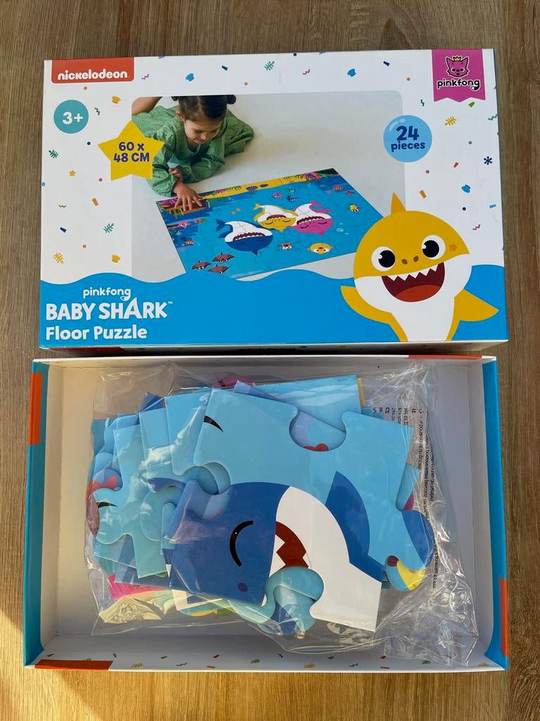 Nieuwe Baby Shark Vloer Puzzle - 24 stuks, leeftijd 3+, Kinderen en Baby's, Ophalen of Verzenden, 10 tot 50 stukjes, Nieuw, 2 tot 4 jaar