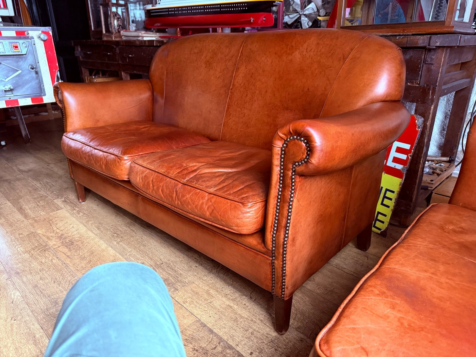 Bank Schapenleer Vintage Prachtige conditie, Huis en Inrichting, Ophalen