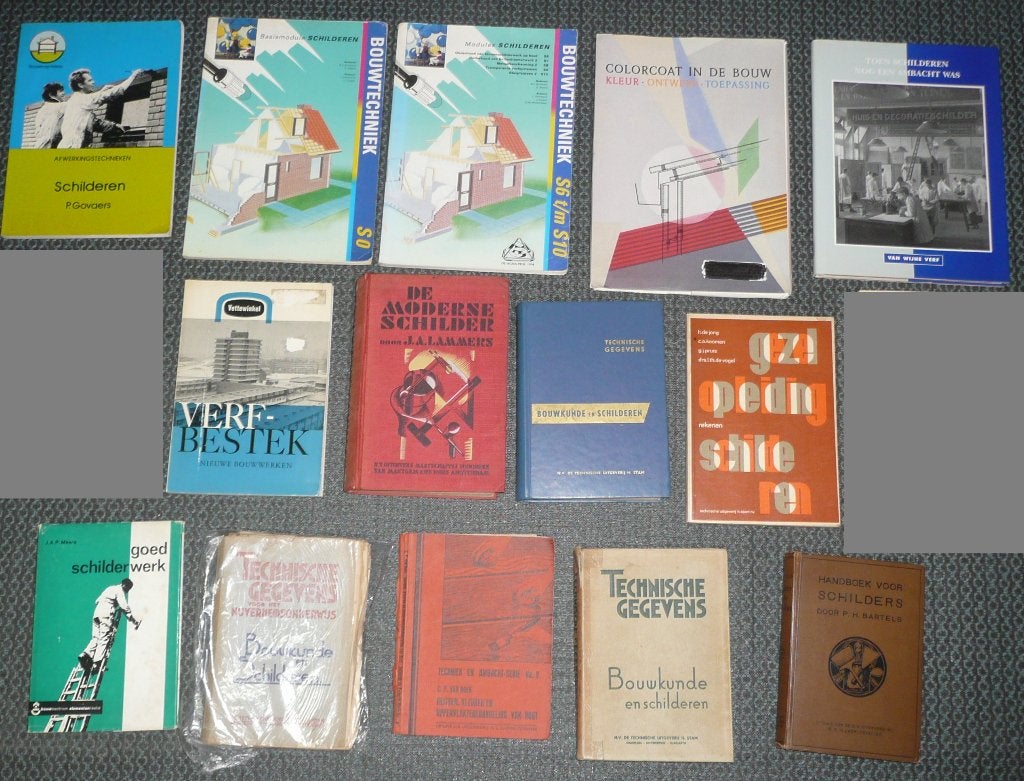 24 X leerboek schilder schilderen verf VETTEWINKEL., Ophalen of Verzenden, Gelezen, Bouwkunde, 24 X leerboek schilder schilderen verf VETTEWINKEL.