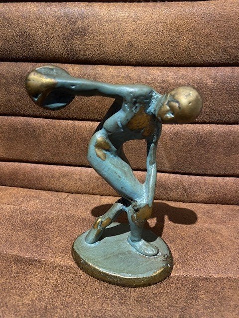 Discuswerper antiek Brons / koperen beeld., Antiek en Kunst, Ophalen of Verzenden, Brons