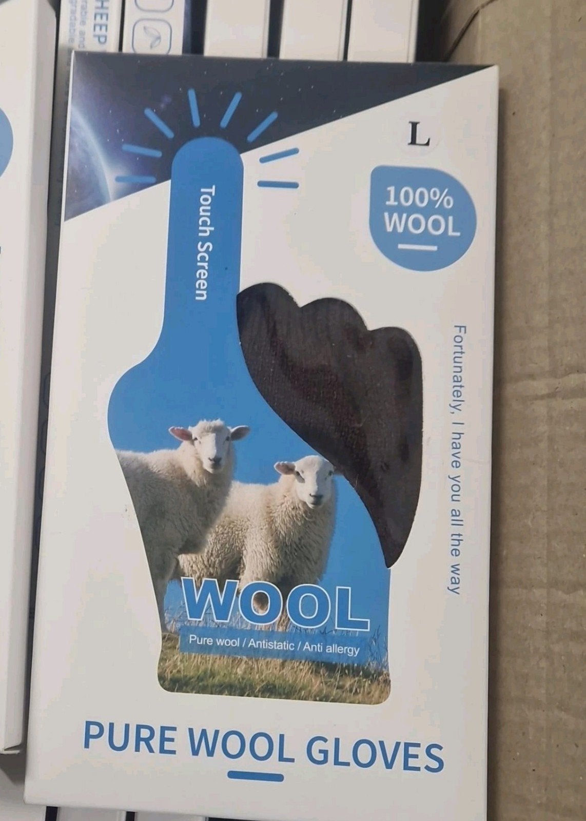 Nieuwe 100% wollen handschoenen met touchscreen functie, Ophalen of Verzenden, Nieuw, Maat 42/44 (L), Handschoenen