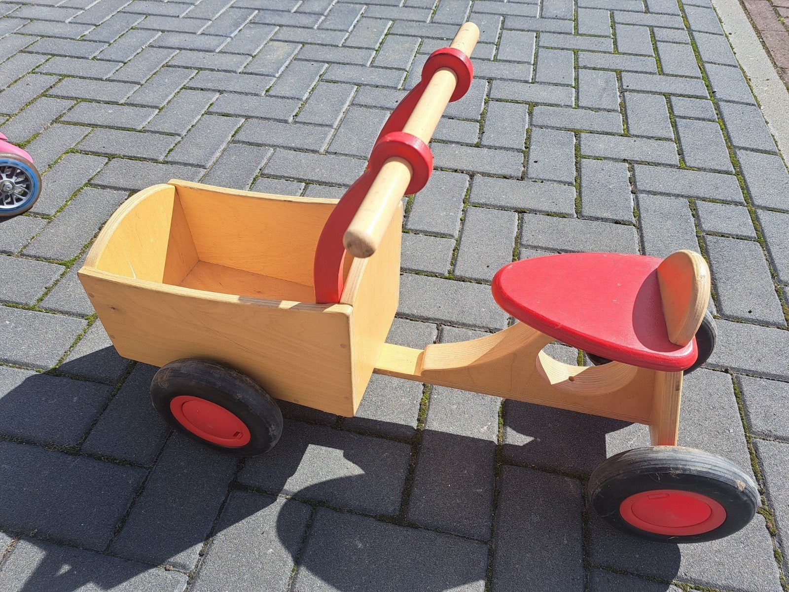 Houten bakfiets van Dijk, Ophalen, Zo goed als nieuw, Loopfiets