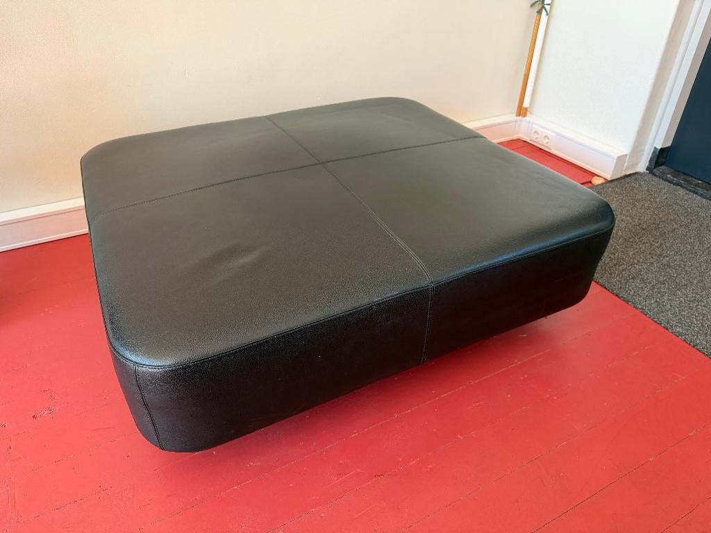 Leolux salontafel poef bruin leer, Huis en Inrichting, Tafels | Salontafels, Ophalen, Overige materialen, Gebruikt, Klassiek