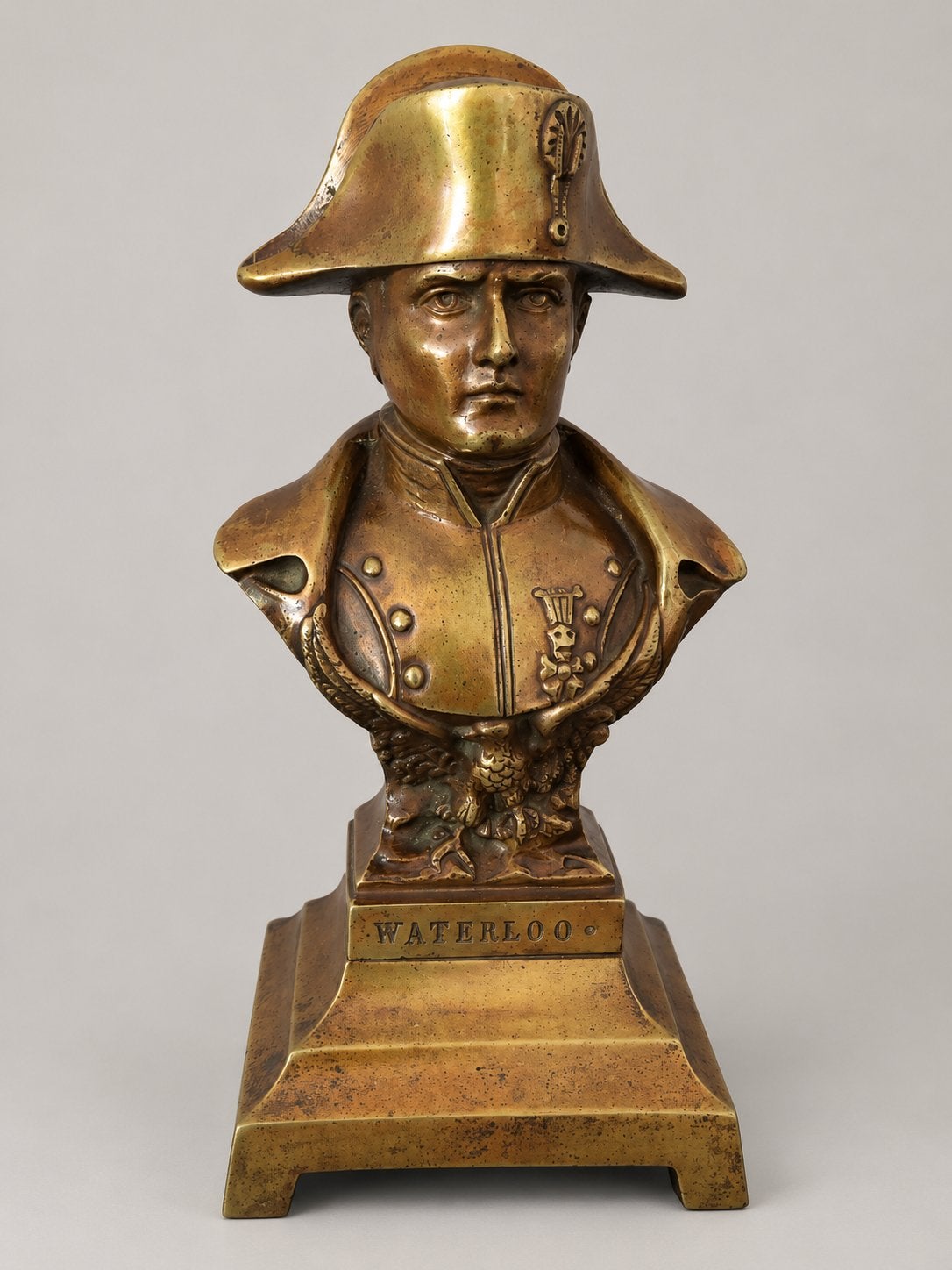 Antieke bronzen buste Napoleon Waterloo, 1054 gram, Antiek en Kunst, Ophalen of Verzenden, Brons