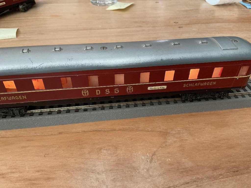 Fleischmann DSG schlafwagen, Gebruikt, Gelijkstroom, Fleischmann, Wagon