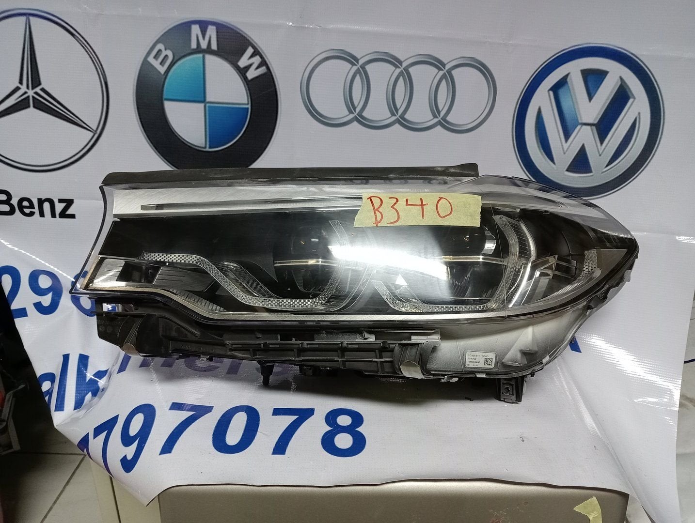 BMW 5 Serie koplamp links 8499121-01, Gebruikt, -, -, Ophalen of Verzenden