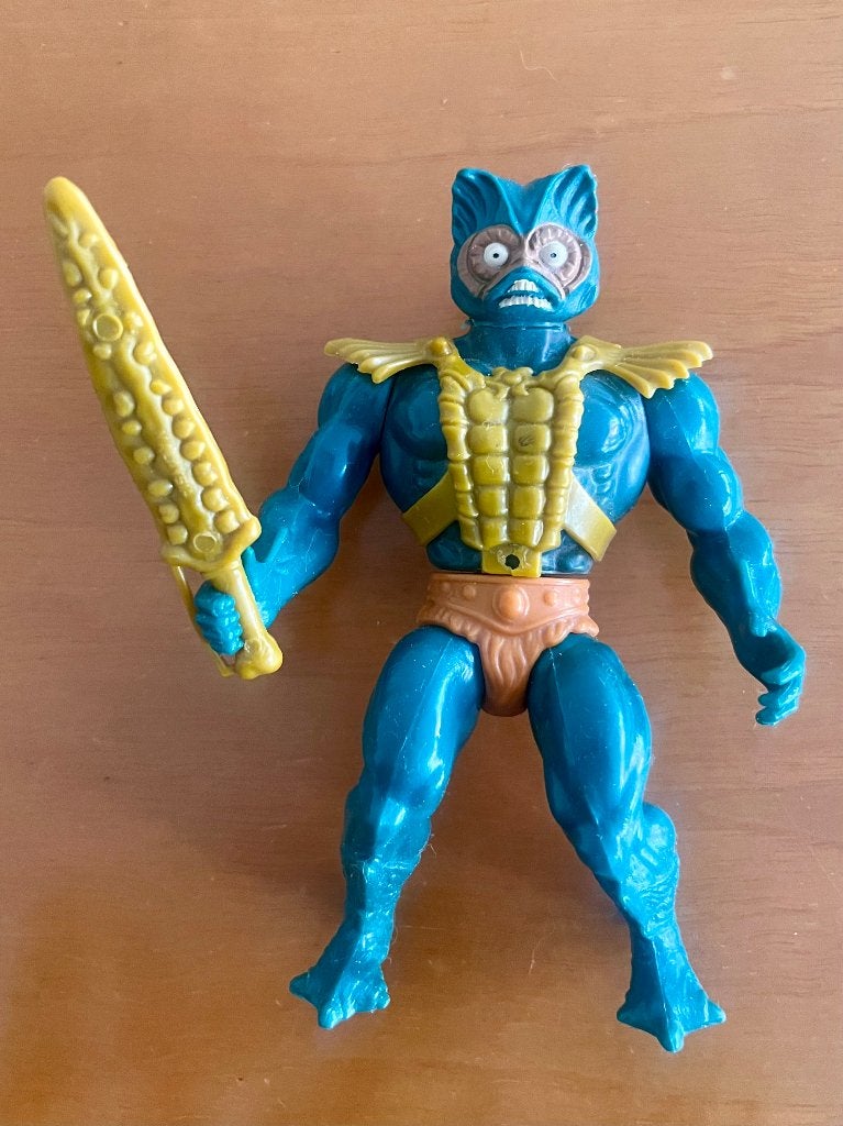 Vintage Mattel he-Man MOTU Mer-Man actiefiguur, Ophalen of Verzenden, Gebruikt