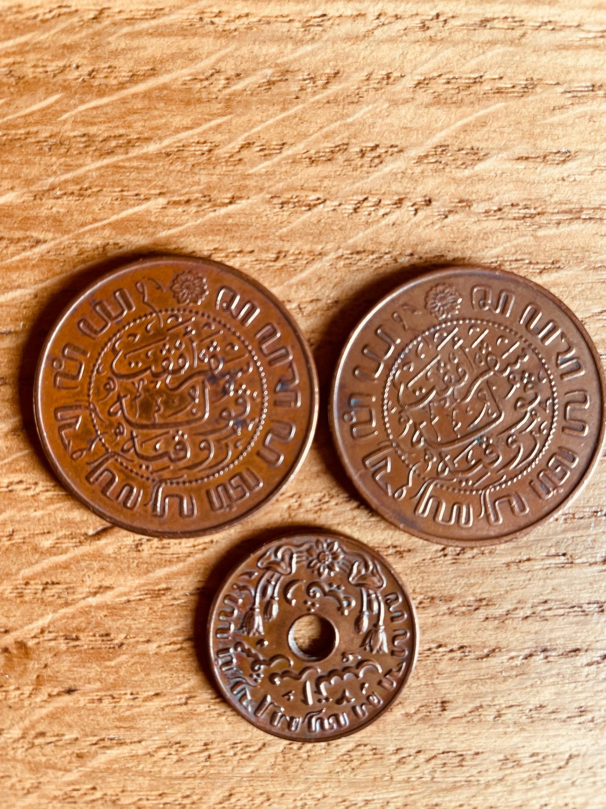 Set van 3 historische munten uit Nederlands-Indië, Ophalen of Verzenden, Overige landen, Setje