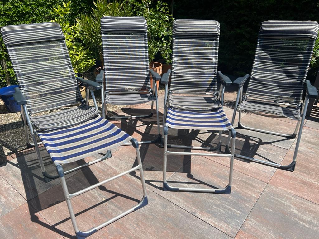 Set verstelbare tuinstoelen . Update, Ophalen, Gebruikt, Campingstoel