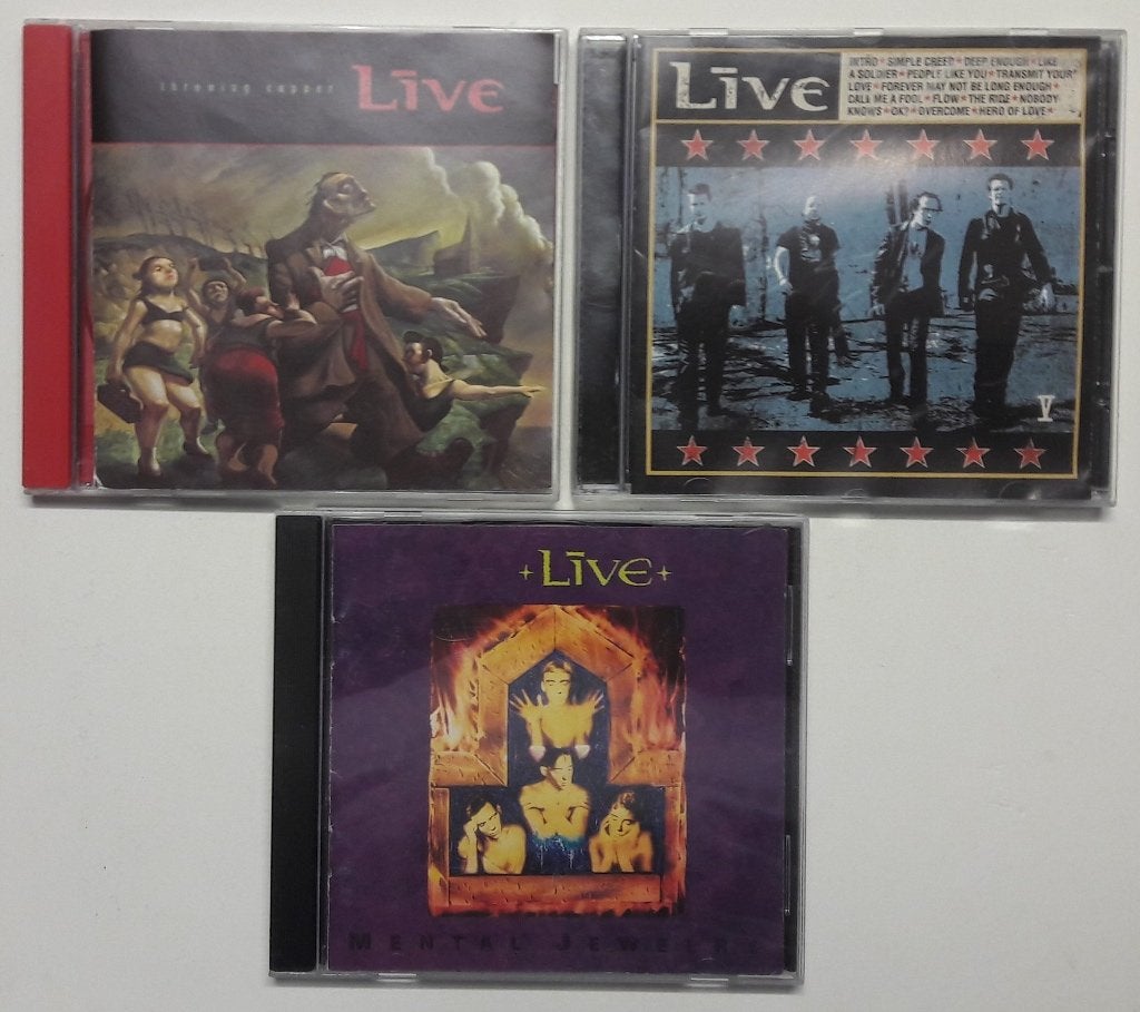 LIVE - Mental jewelry, Throwing copper, V ( 3 CDs ), Ophalen of Verzenden, Zo goed als nieuw, Poprock