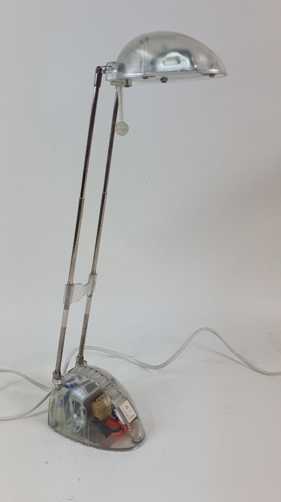 Massive bureaulamp antennes, halogeen. Transparant. 3A6, Tweedehands verkoop, Tweedehands verkoop, Gebruikt, Ophalen of Verzenden