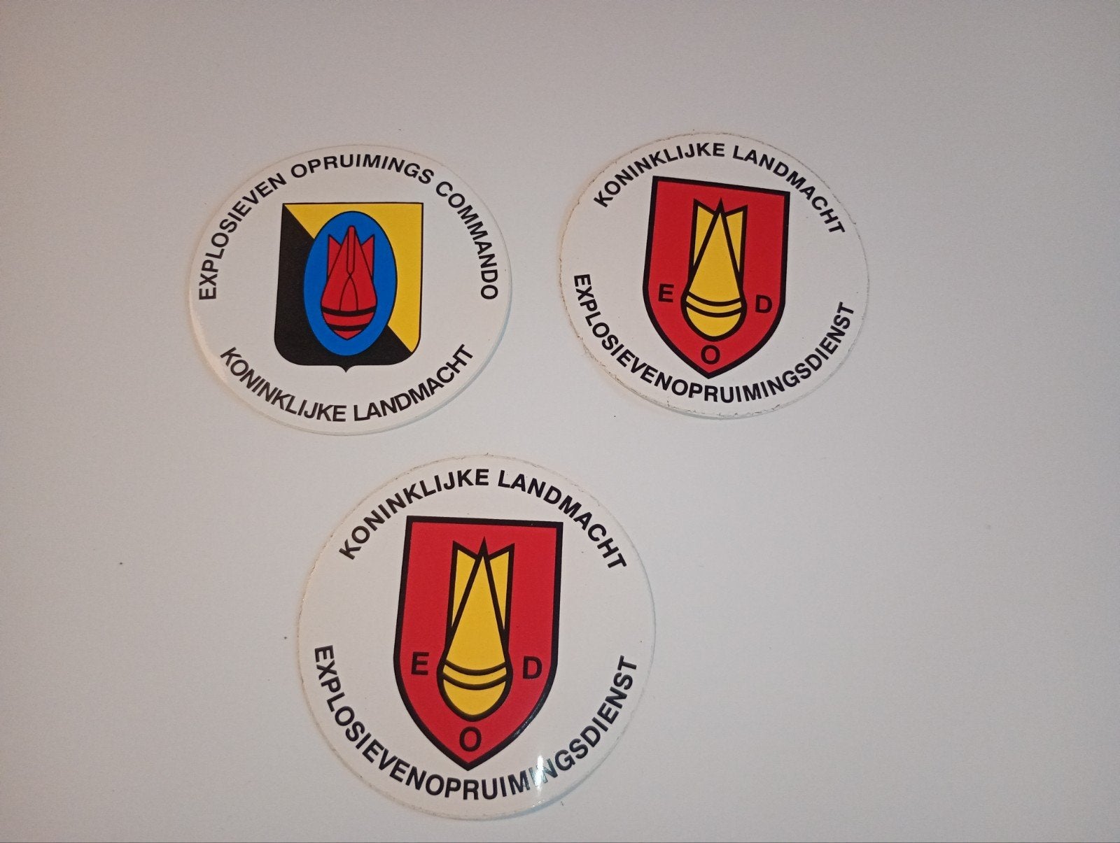 3 EOD stickers., Verzamelen, ., Ophalen of Verzenden, ., Nederland