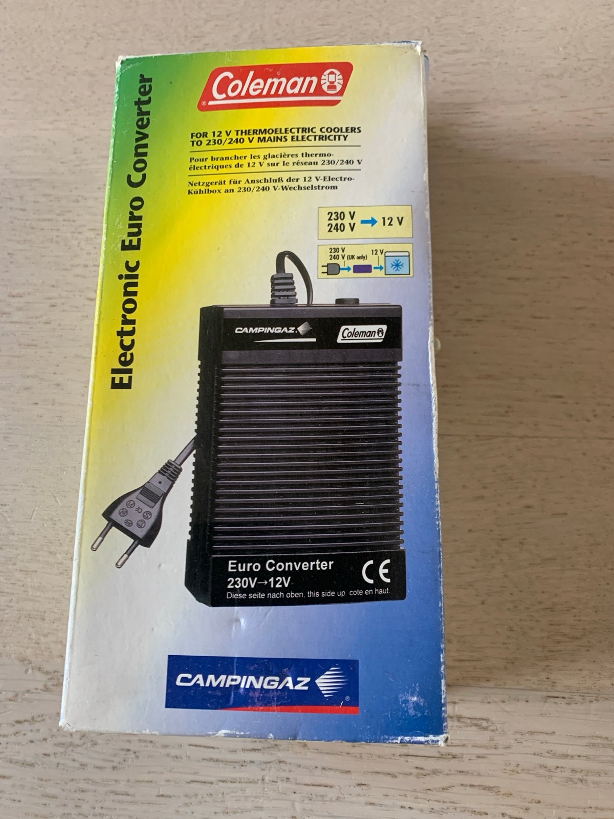 Coleman Euro Converter 230V-12V voor koelboxen, Ophalen of Verzenden, Zo goed als nieuw