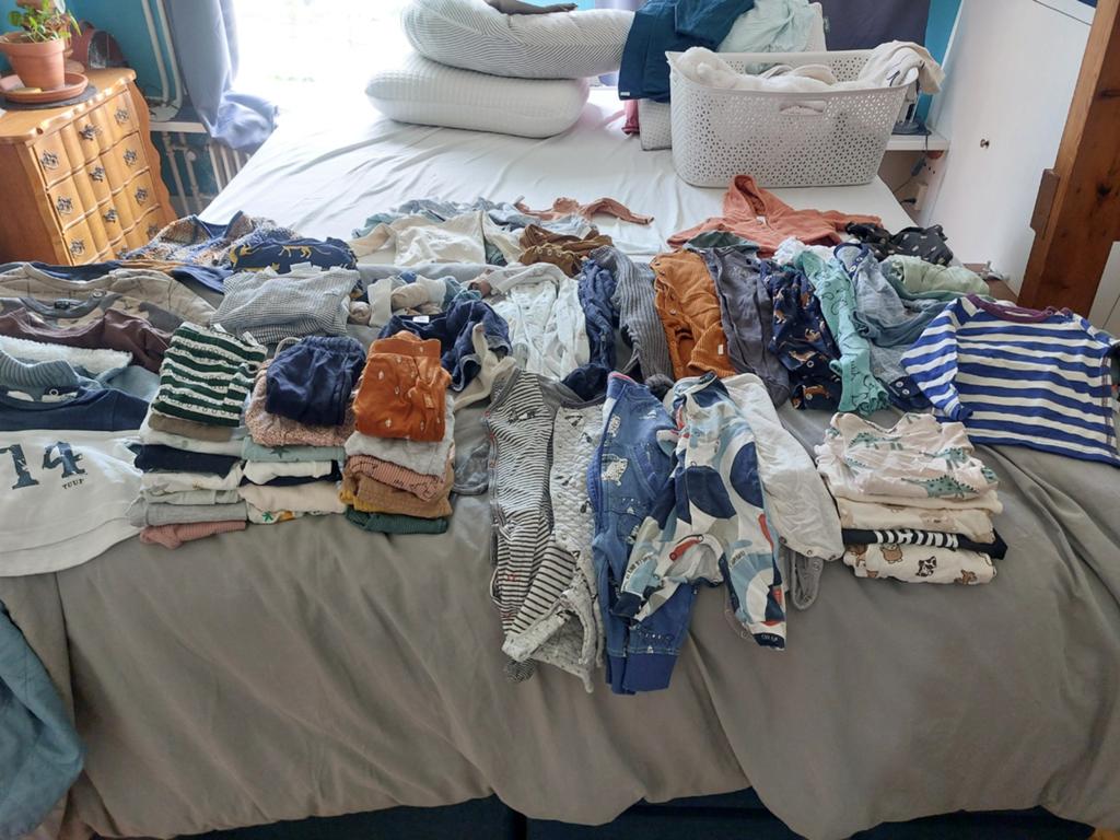 Pakket mr dan 100 stuks, jongen mt 50&56 Z8, feetje, h&m etc, Ophalen of Verzenden, Zo goed als nieuw, Maat 56