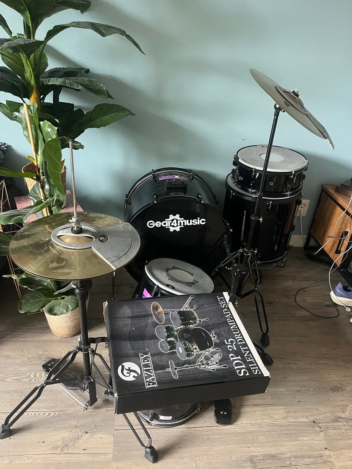 Tof compleet drumstel - Gear4music & Fazley, Muziek en Instrumenten, Drumstellen en Slagwerk, Ophalen, Gebruikt, Overige merken
