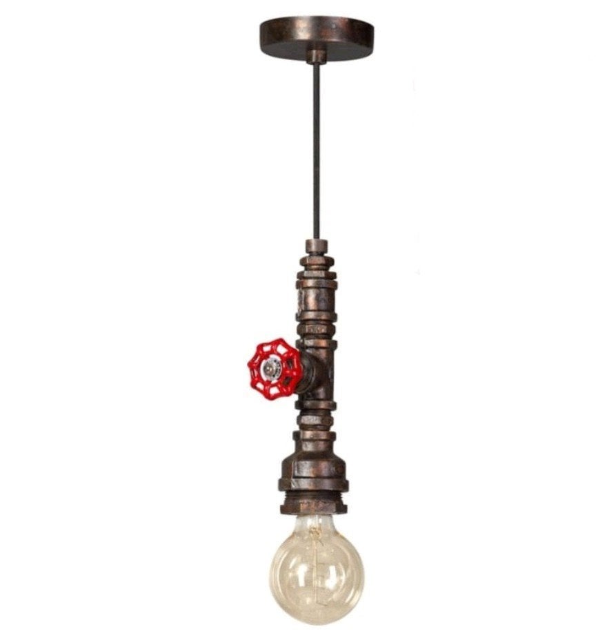Industriële Hanglamp - Fire Hose Stijl E27, Ophalen of Verzenden, Zo goed als nieuw, Metaal, Industrieel, Vintage