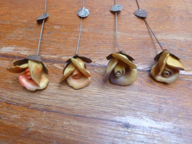 4 mooi gestileerde rozen., Antiek en Kunst, Ophalen of Verzenden