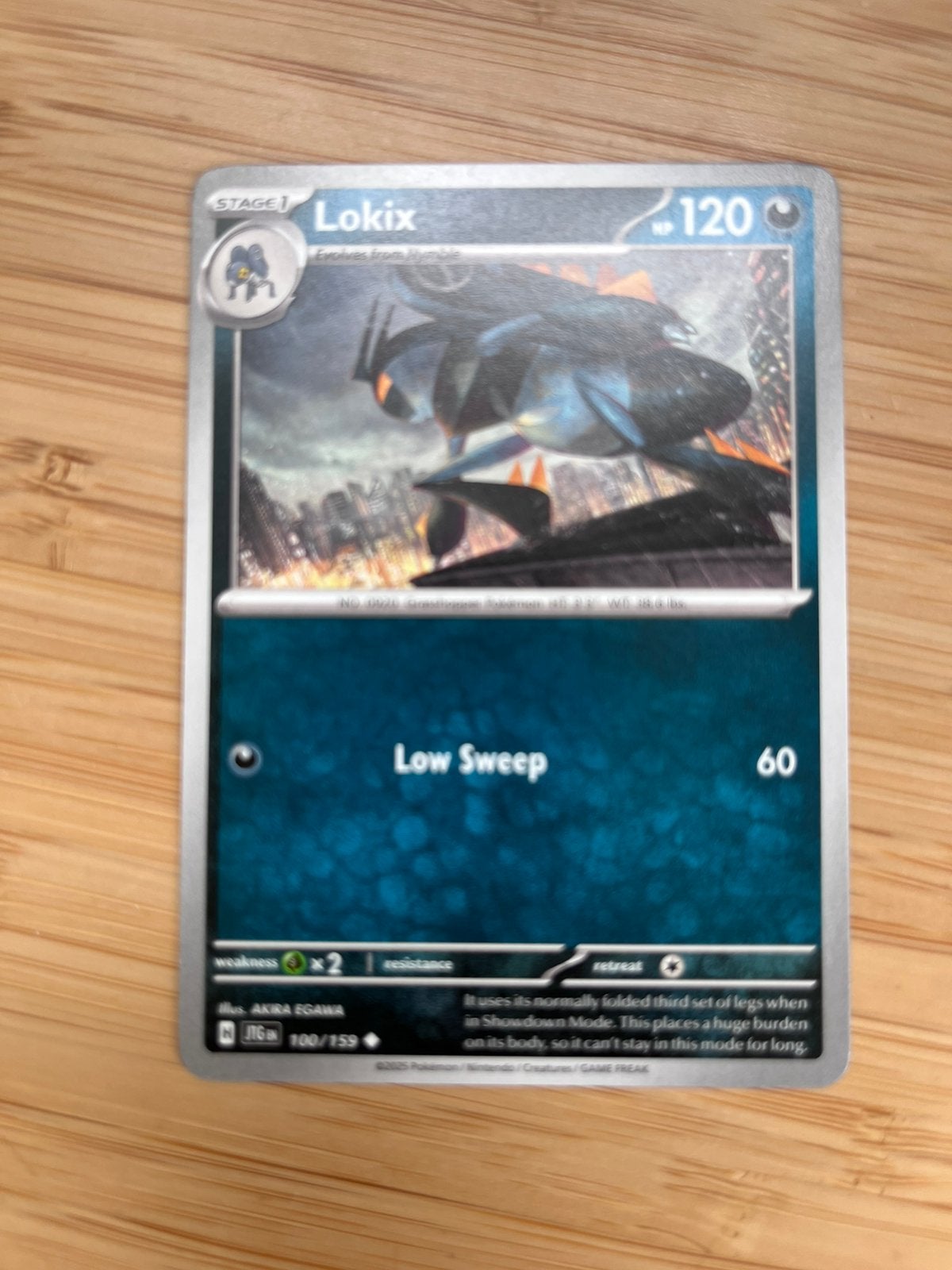 Lokix Pokémon Kaart JTG 100/159, Ophalen of Verzenden, Zo goed als nieuw, Losse kaart