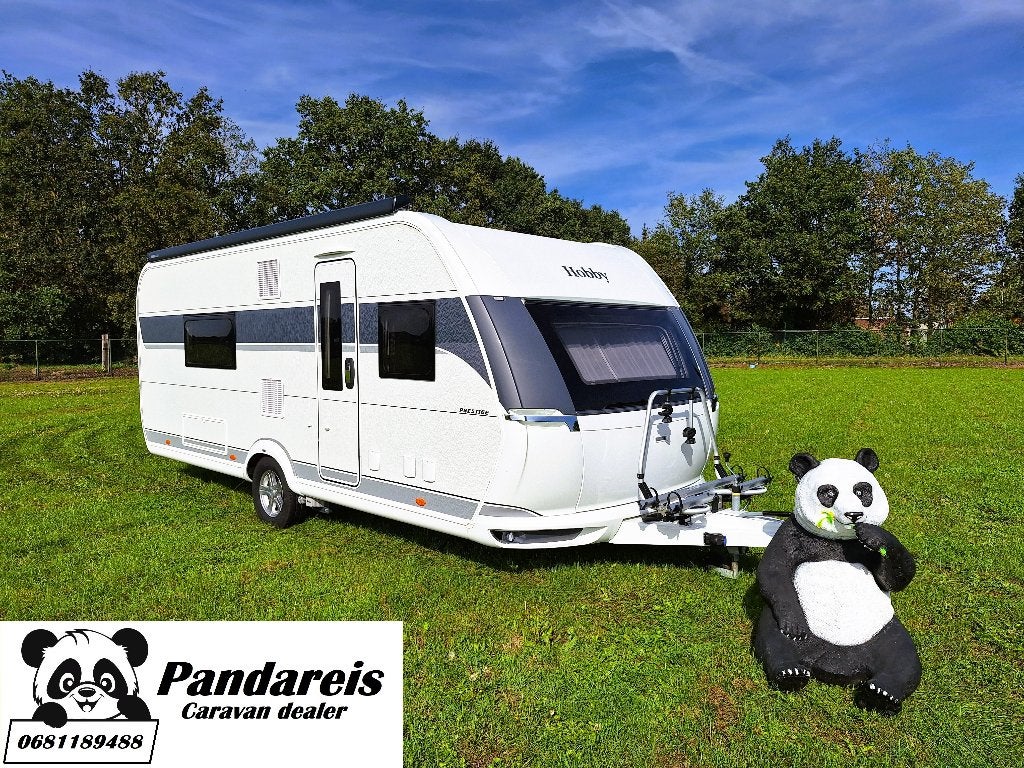Hobby 560 WFU Prestige MOVER + AIRCO + LUIFEL + TV + LITHIUM, Rondzit, Hobby, Bedrijf, Fietsenrek