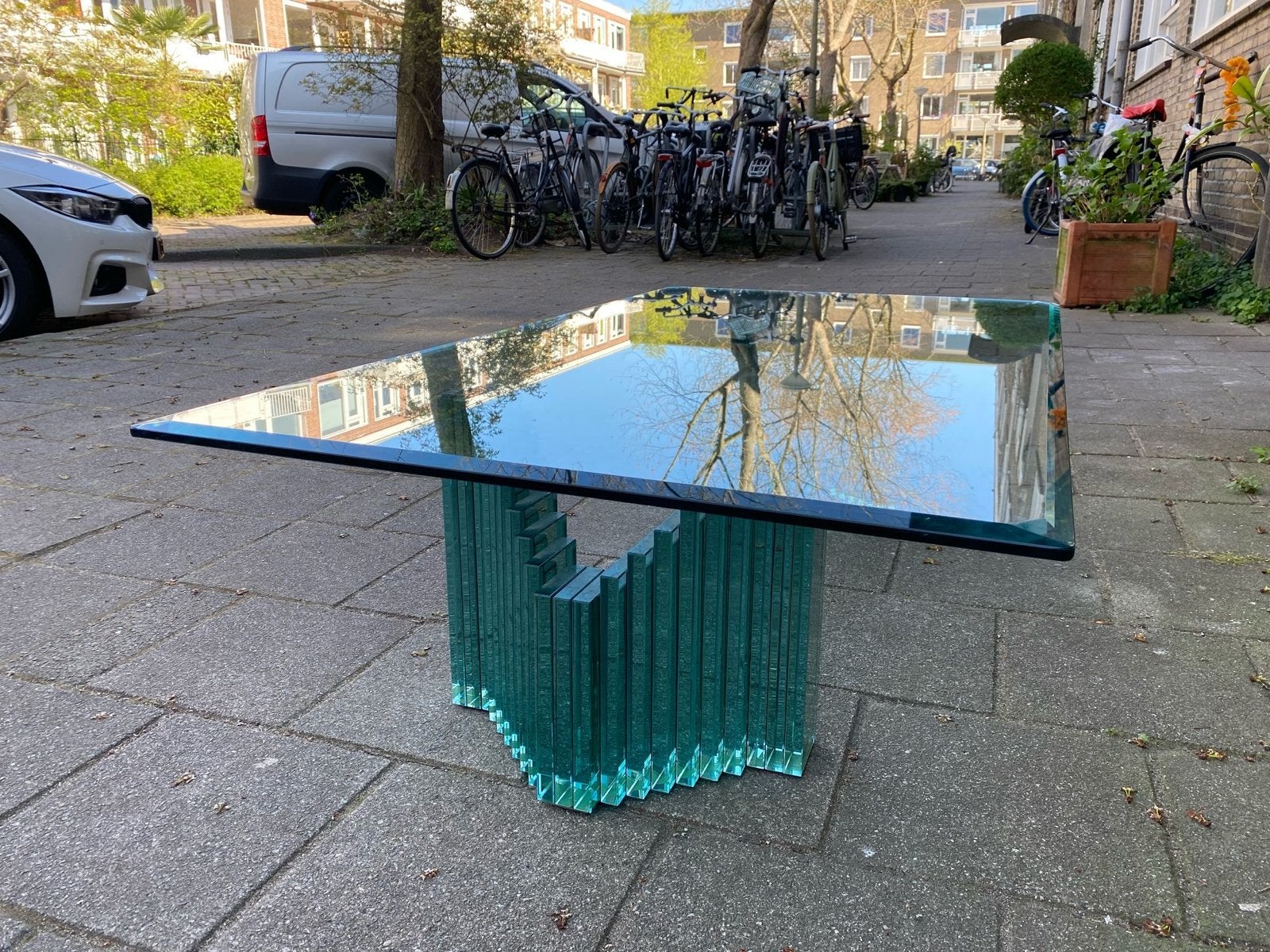 Vintage Italiaanse salontafel Luigi Massoni voor Gallotti &, Antiek en Kunst, Ophalen