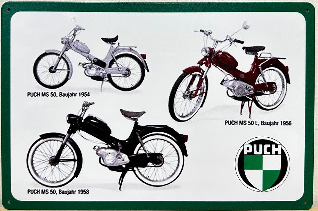 Puch Eitank collage reclamebord van metaal wandbord deco