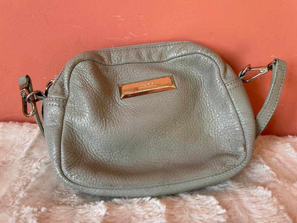 DKNY grijze crossbody schoudertas, Verzenden, Gebruikt, Grijs, Overige merken