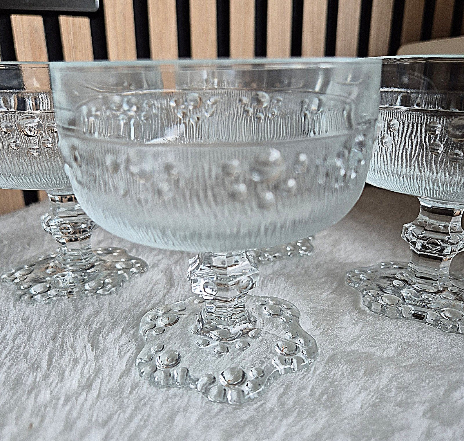 4 Masserini Barocco ijscoupes / dessertkommen, Ophalen of Verzenden, Zo goed als nieuw, Glas, Overige stijlen