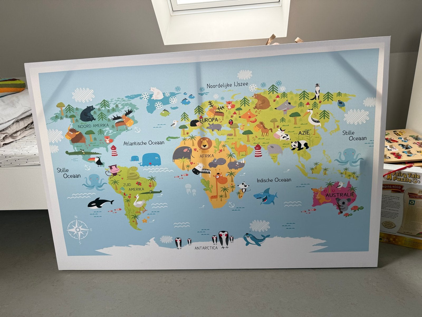 Canvas doek 115x75 cm voor de babykamer of kinderkamer, Ophalen, 50 – 75, 75 tot 100 cm, Print