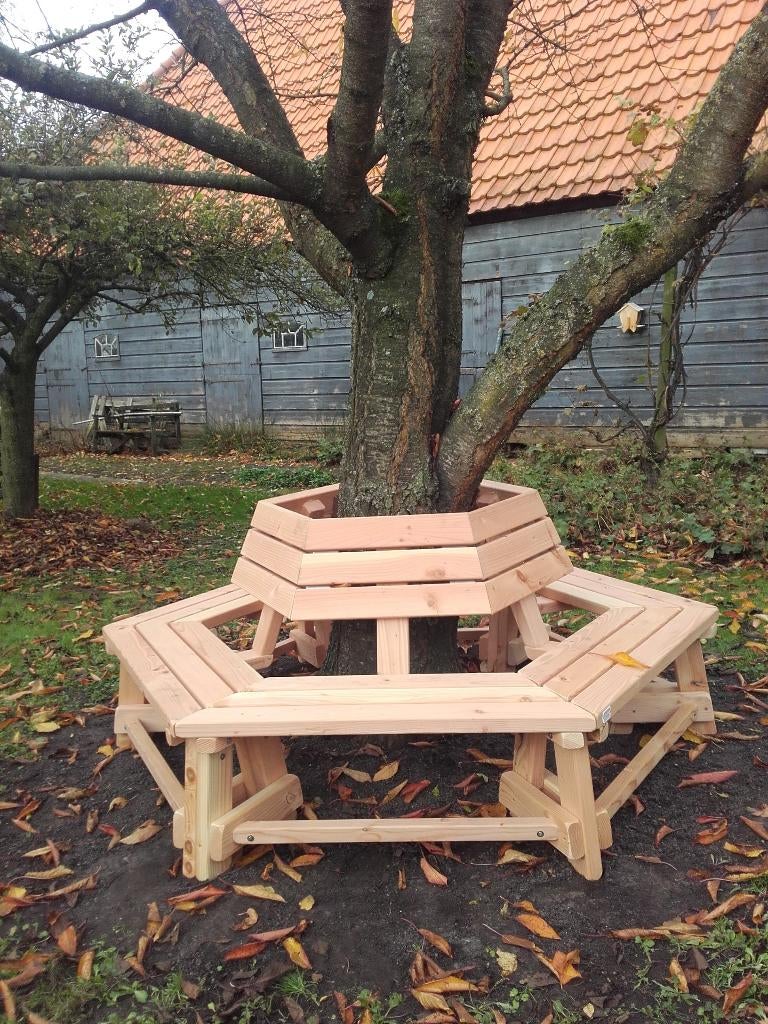 handgemaakte tuinbank om boom ELKE MAAT, Ophalen of Verzenden, Zomer, Volle zon, Overige soorten