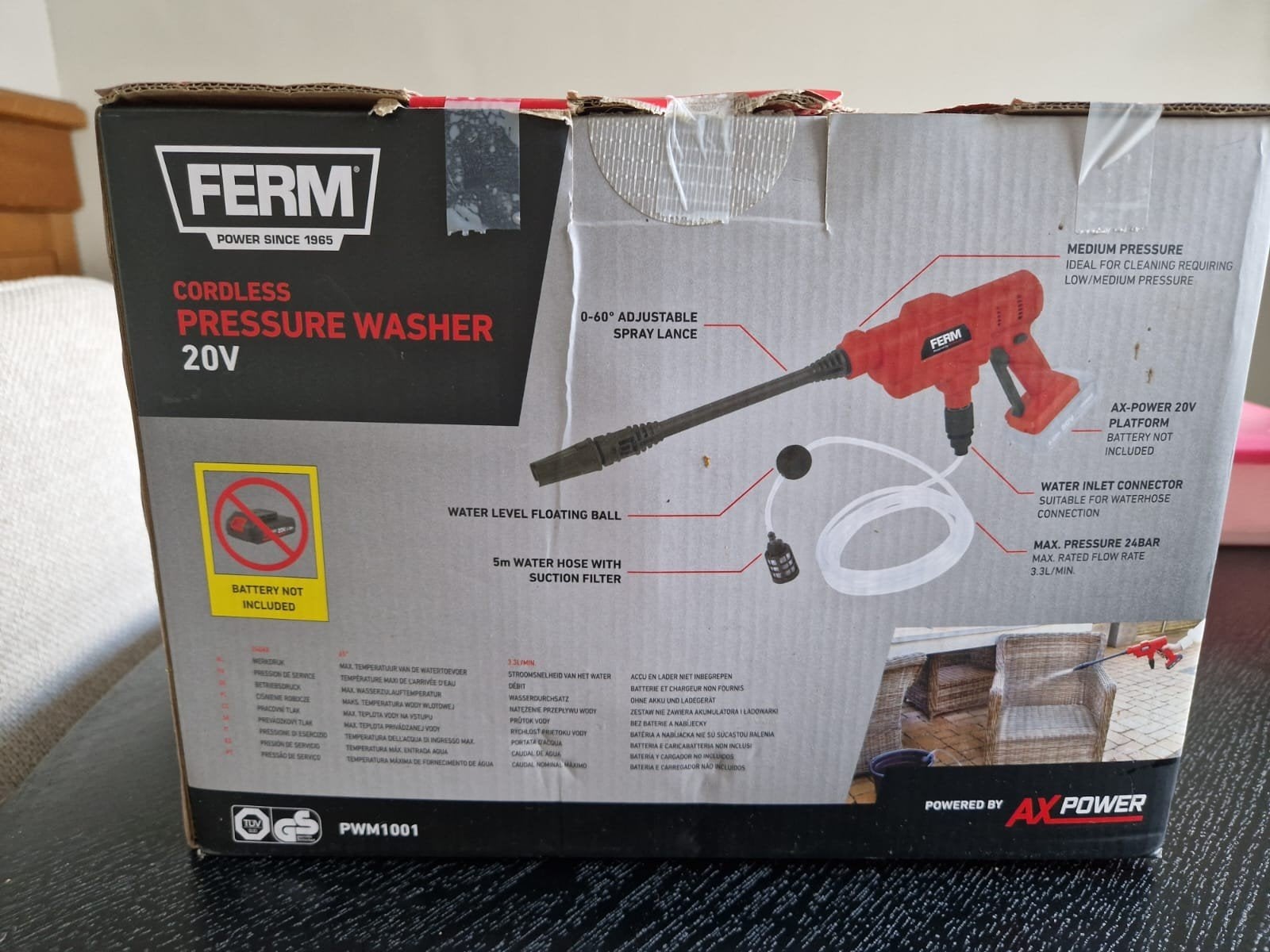 Ferm Accu Hogedrukspuit 20V (zonder accu), Ophalen, Accu, Nieuw, Ferm