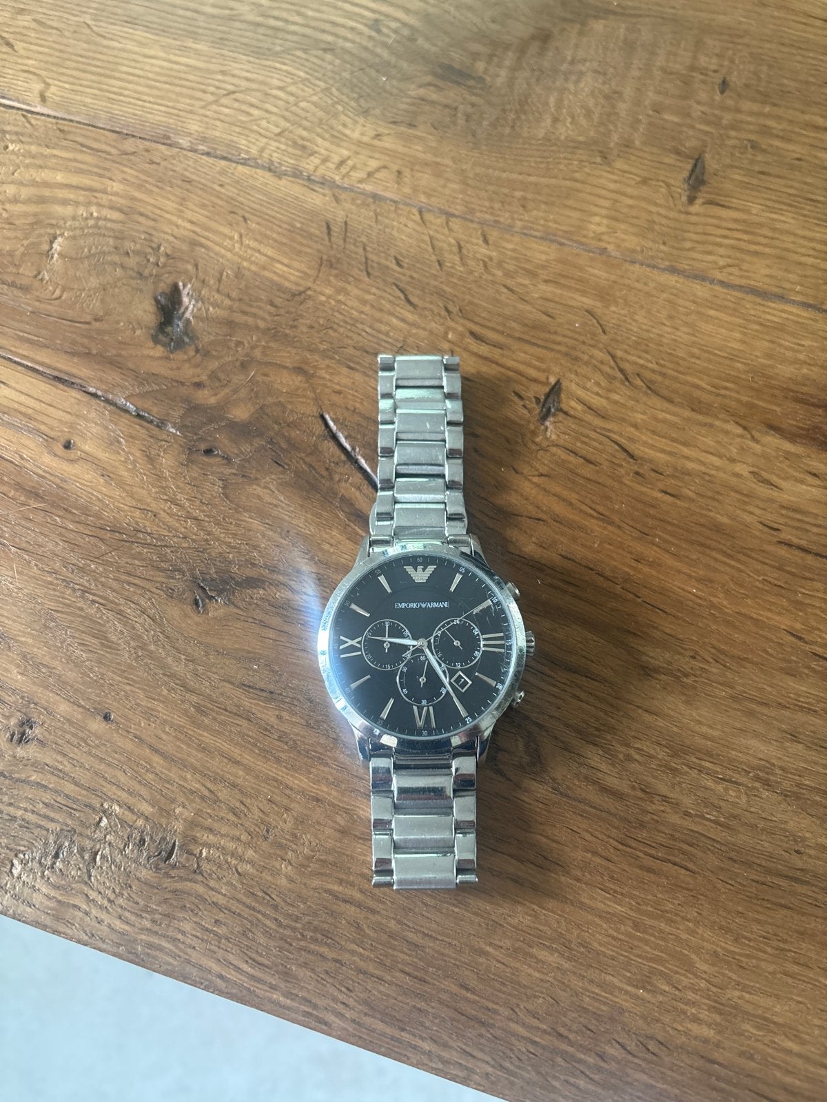 Emporio Armani AR2434 Renato Chronograaf - Defect, Overige merken, Gebruikt, Staal, Polshorloge