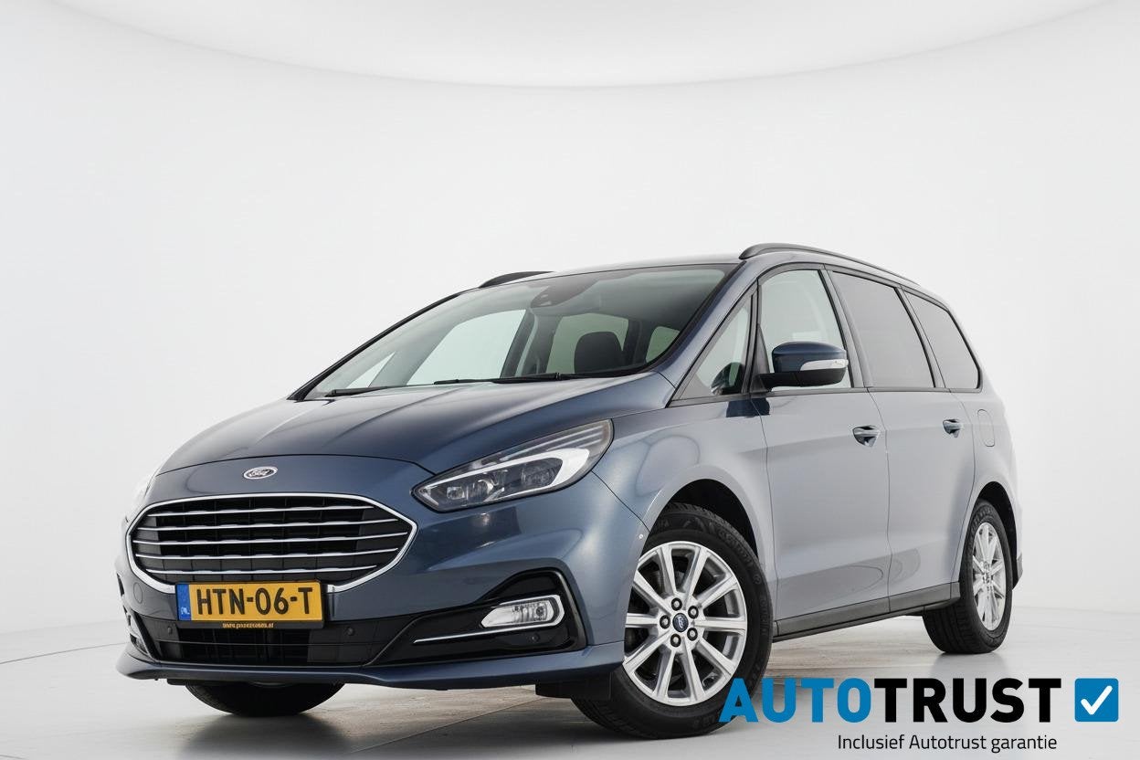 Ford Galaxy 2.5 HEV 190PK AGR STOEL 7P TREKHAAK NAV STOELVER, Auto's, Ford, Stof, Gebruikt, Euro 6, Blauw