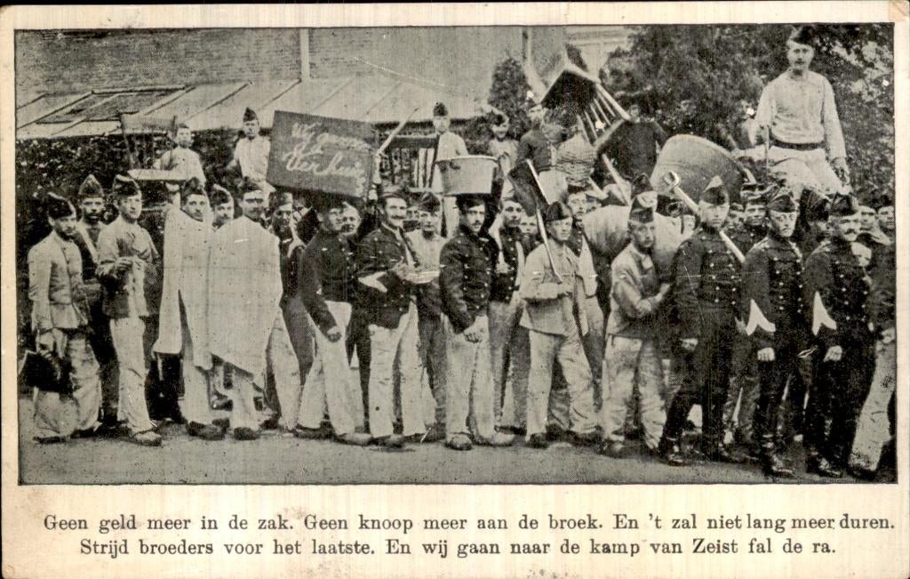 Zeist - Militairen - Muziekkorps in optocht, Verzamelen, Ophalen of Verzenden, Voor 1920, Gelopen, Utrecht