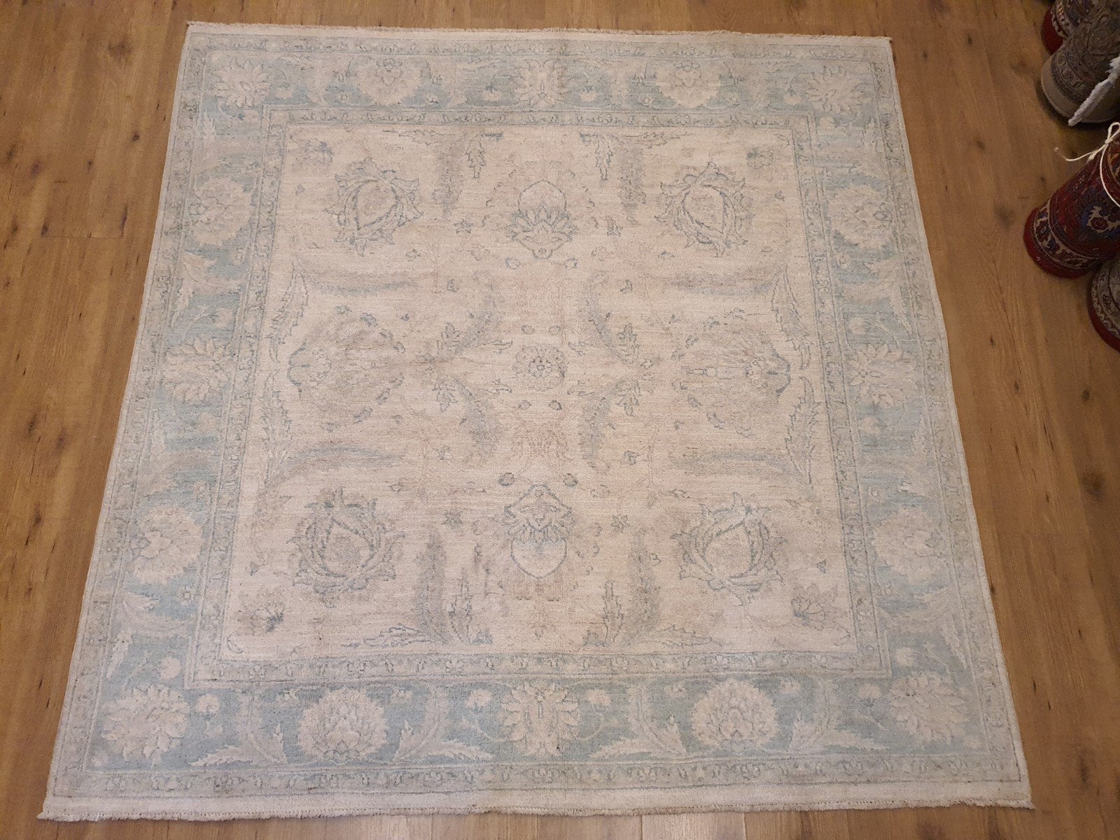 Nieuw handgeknoopt oosters tapijt ziegler 186x181, Info@SlatsAntiek.nl, Perzisch, 150 tot 200 cm, Ophalen of Verzenden