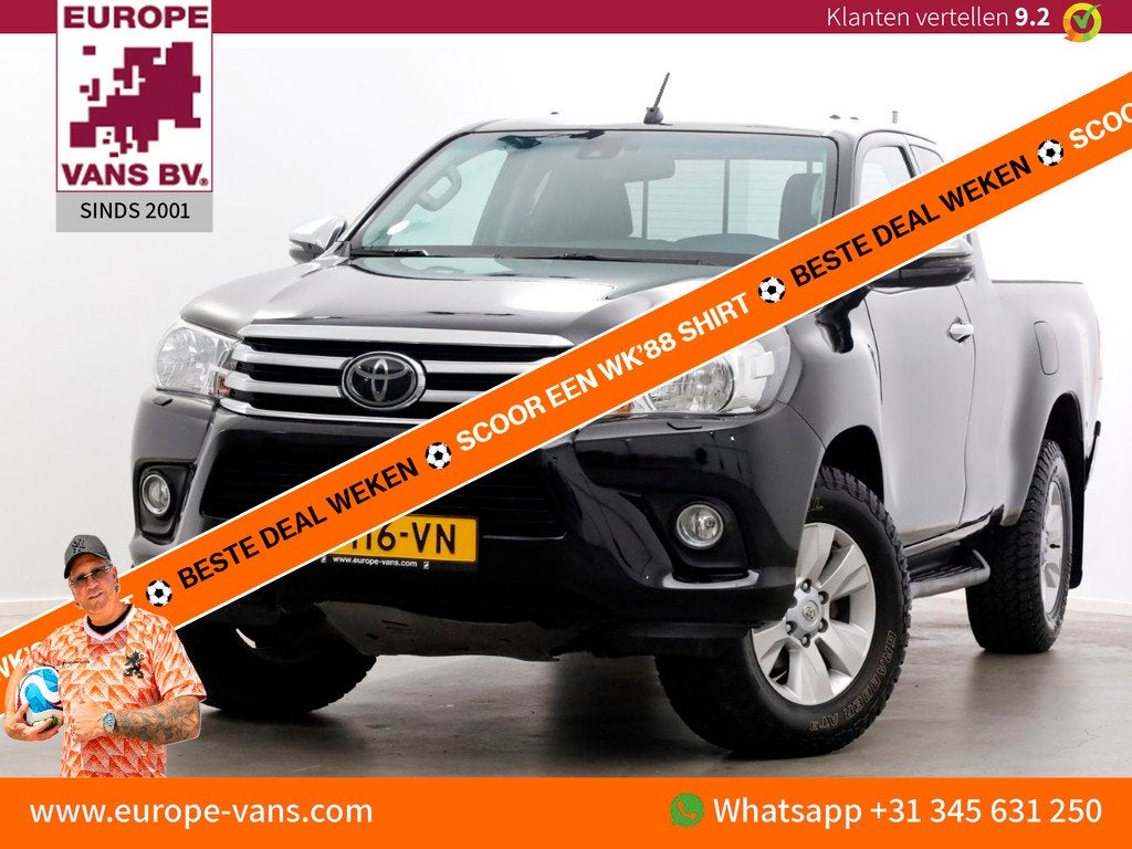 Toyota Hilux 2.4 D-4D-F 150pk E6 4X4 4WD Xtra Cab Profession, Auto's, 15 km/l, Gebruikt, Euro 6, 4 cilinders