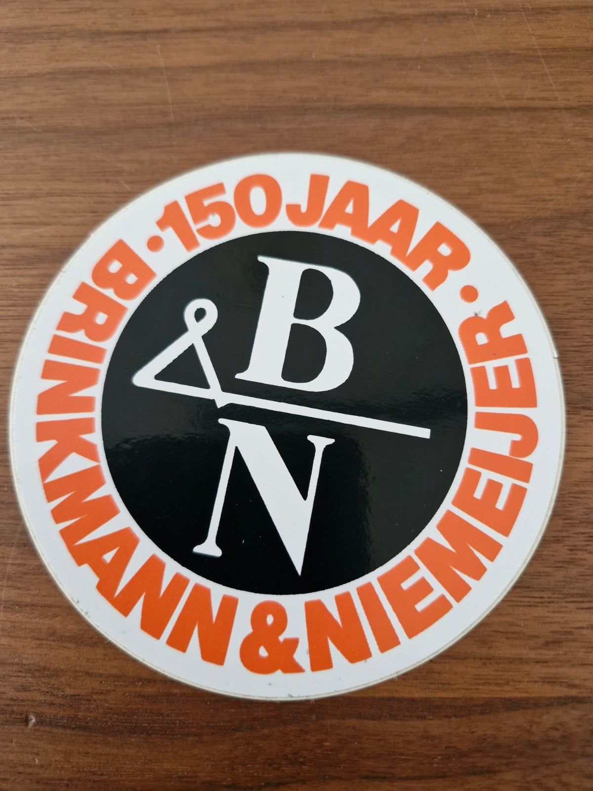 11460 Vintage Sticker: 150 Jaar Brinkmann & Niemeyer, Ophalen of Verzenden, Zo goed als nieuw