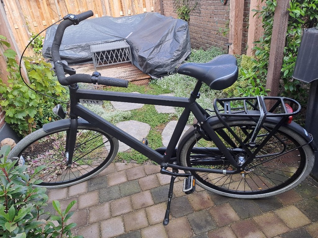 herenfiets, Terugtraprem, Gebruikt, Versnellingen, 57 tot 61 cm