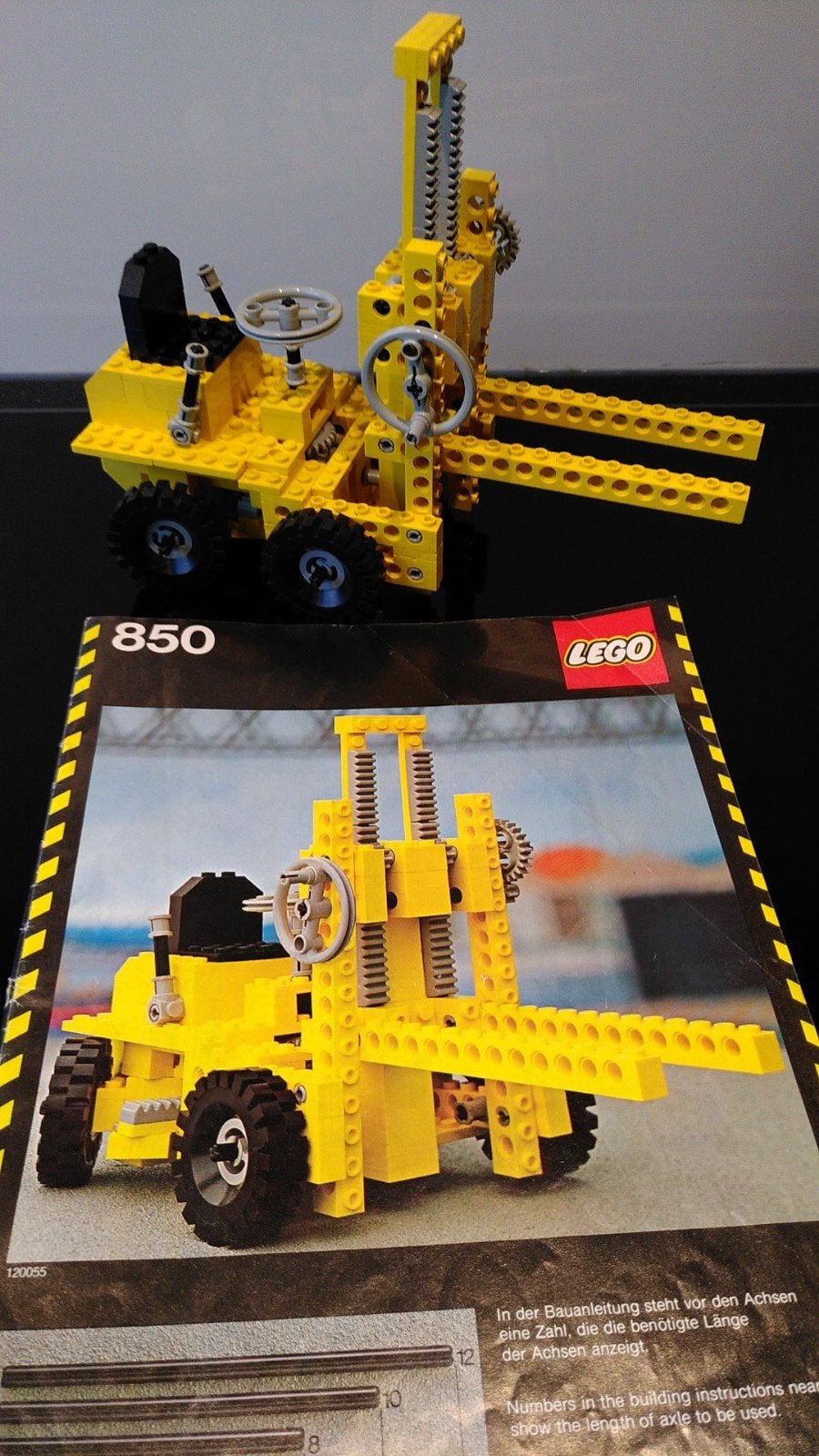 lego vorkheftruck forklift set 850, Gebruikt, Lego, Ophalen of Verzenden, Complete set