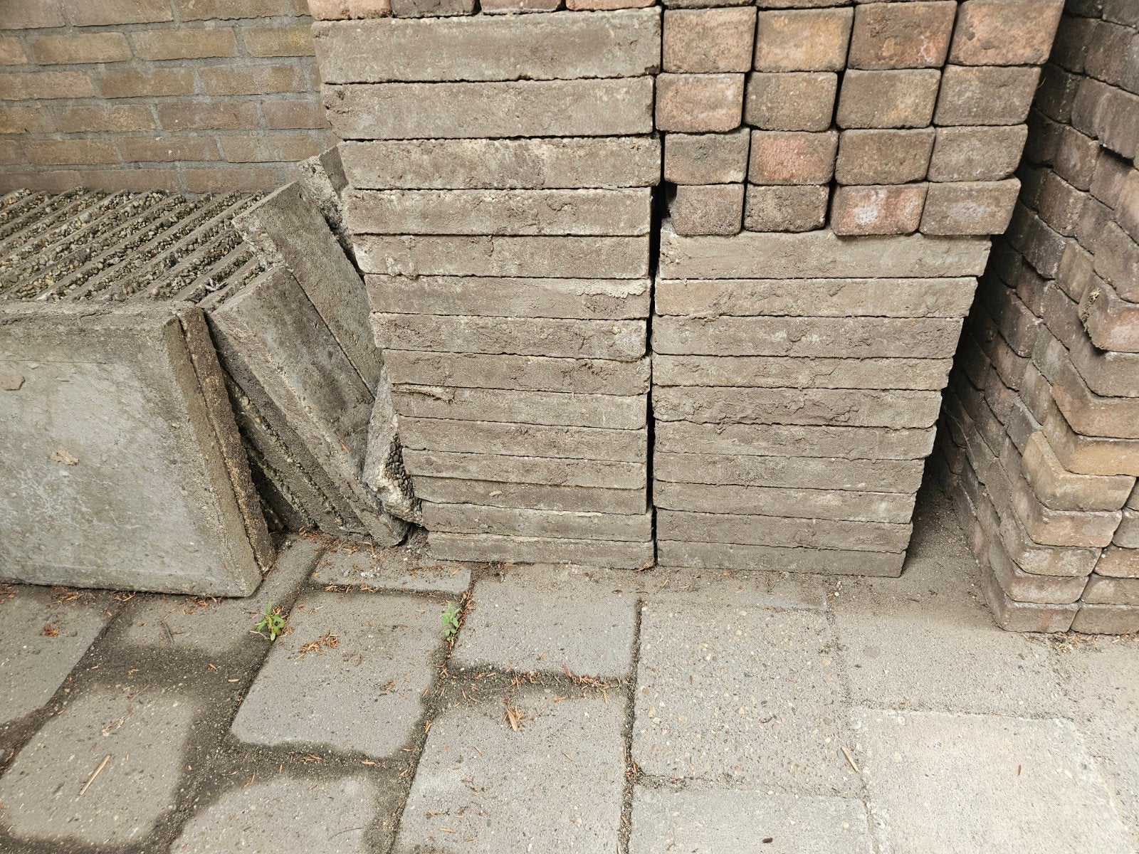 Grindtegels 40x60 50x50, Tuin en Terras, Tegels en Klinkers, Ophalen, Gebruikt, 10 m² of meer, Beton