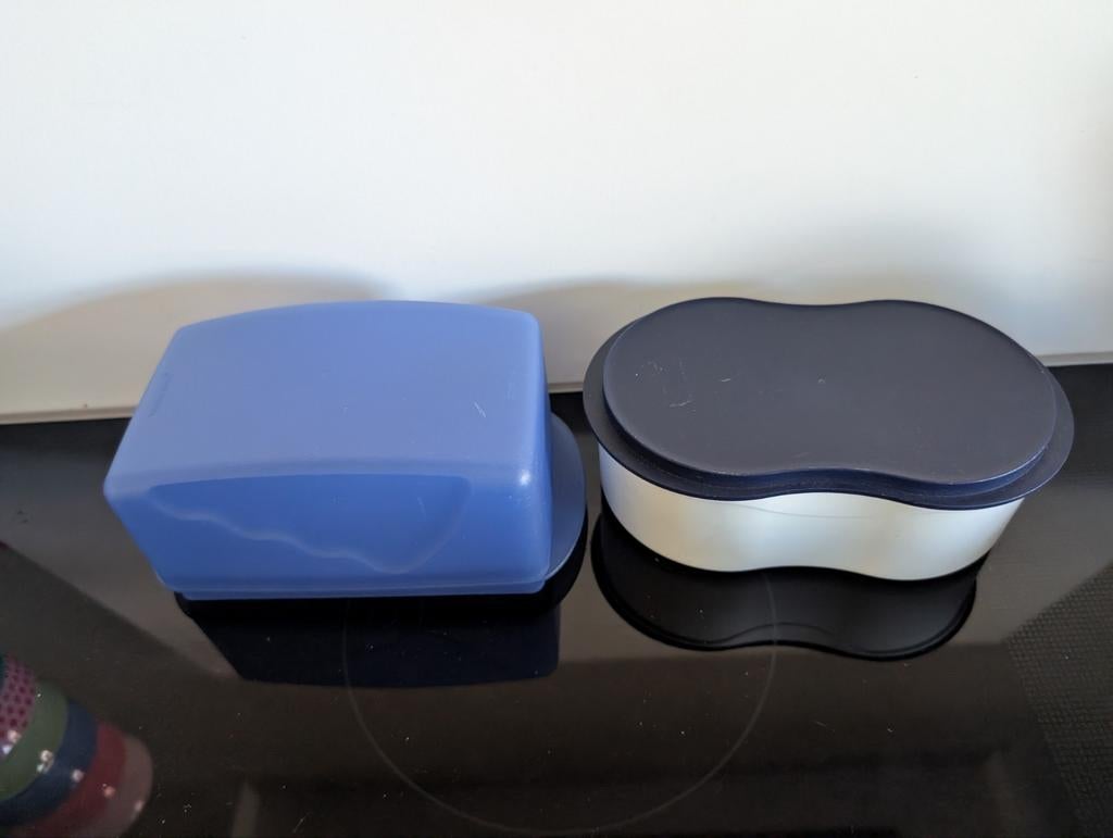Tupperware botervloot, boterbakje, Ophalen of Verzenden, Zo goed als nieuw, Blauw, Overige typen