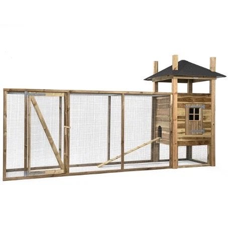 Houten Hooiberg Kippenhok Floor XL | Nachthok + Ren | Voldux