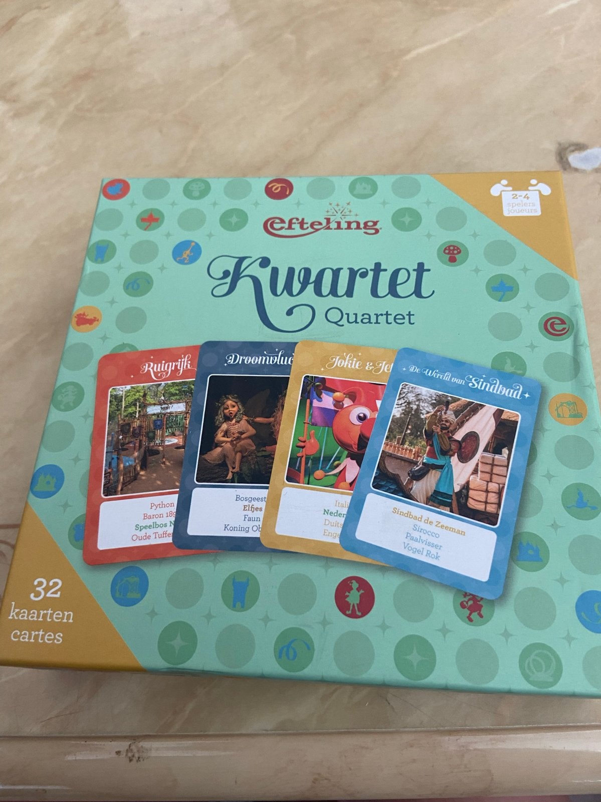 Efteling kwartet Kwintet Kaartspel - 32 kaarten, Een of twee spelers, Ophalen of Verzenden, Nieuw