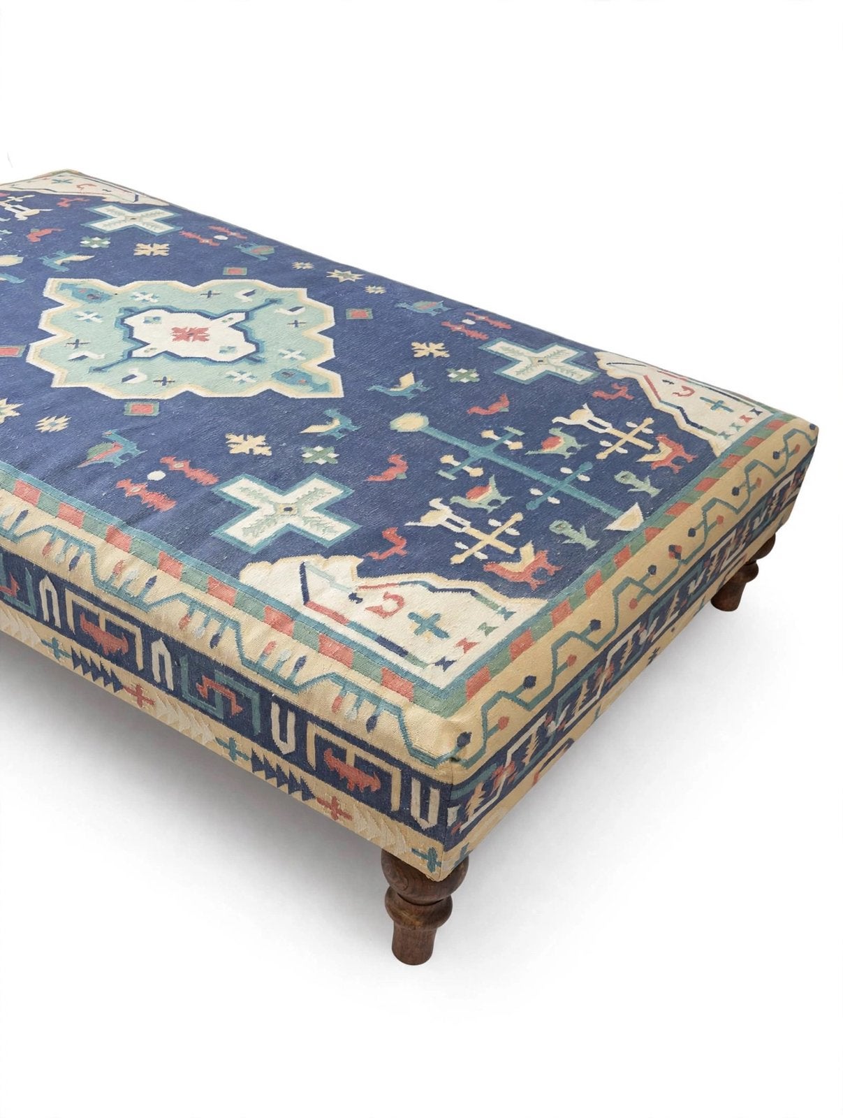 Ottomaan Kelim XXL salontafel daybed poef 200 cm hocker, Ophalen, 125 cm of meer, Hout, 125 cm of meer