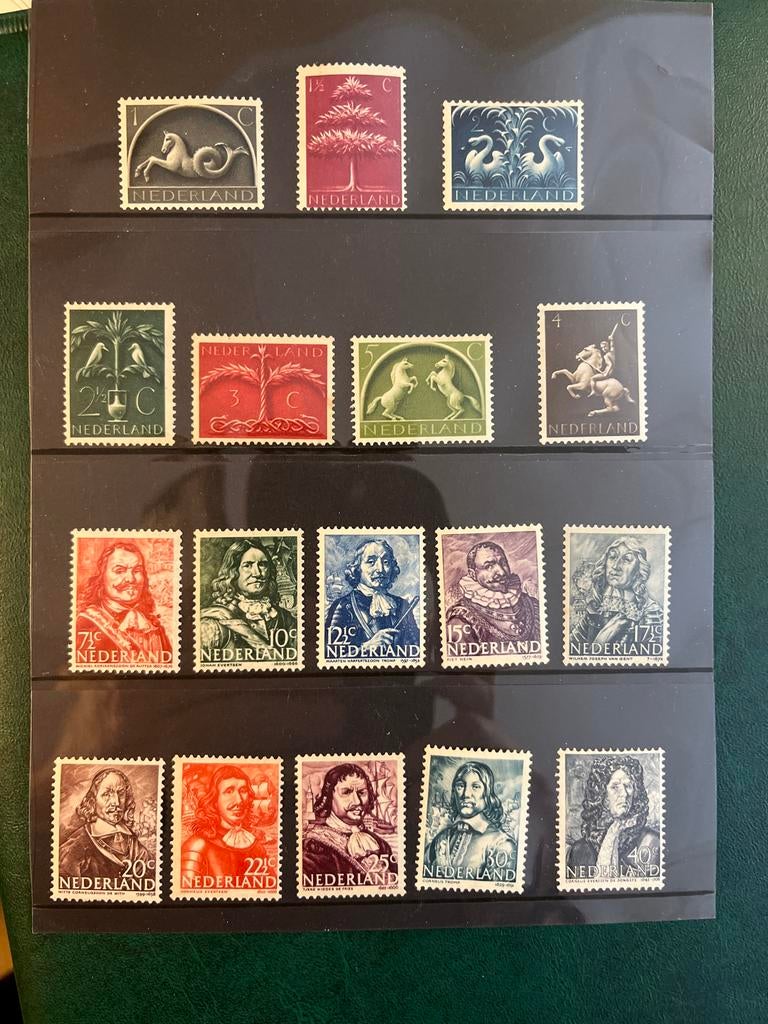 1943 Germaanse symbolen en Zeehelden series, Ophalen of Verzenden, Na 1940, Postfris