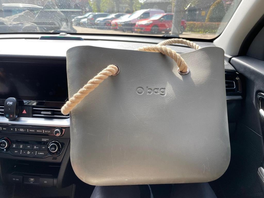 O bag tas met binnentas en touw hengsels, Ophalen of Verzenden, Zo goed als nieuw, Grijs, Shopper