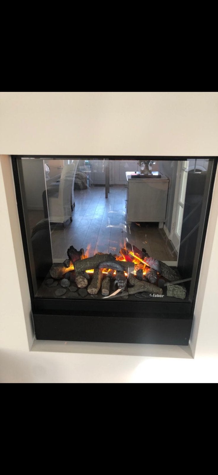 Inbouw haard / op waterdamp !, Huis en Inrichting, Ophalen, Zo goed als nieuw, Inbouwhaard, Houthaard