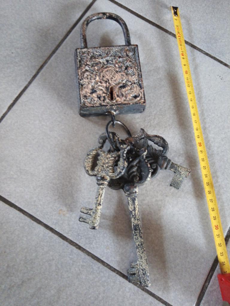 Brocante zwaar slot, Ophalen of Verzenden, Gebruikt
