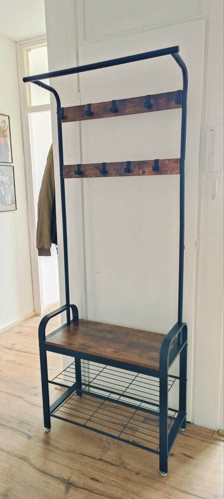 Garderobekast met schoenenrek, Huis en Inrichting, Ophalen, Metaal, Staande kapstok, 150 tot 200 cm